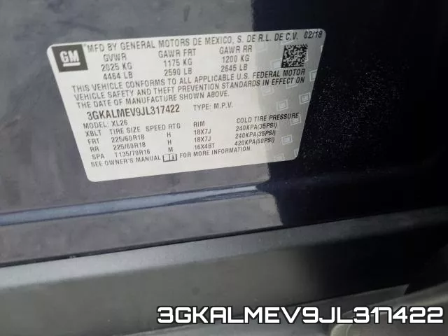3GKALMEV9JL317422 фото 2
