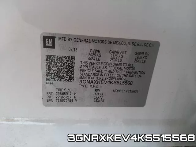 3GNAXKEV4KS515568 фото 2