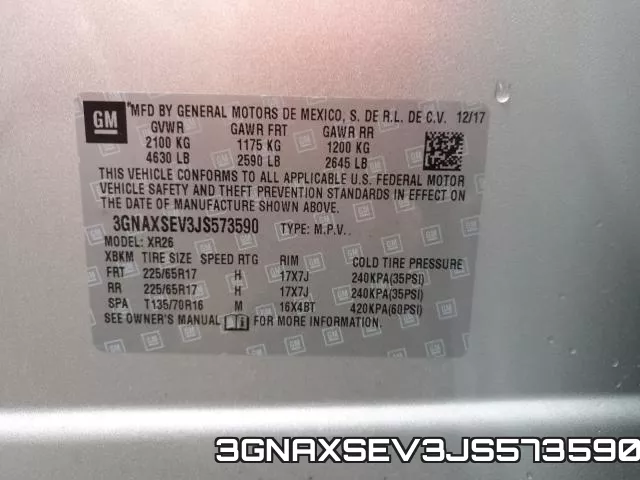 3GNAXSEV3JS573590 фото 2