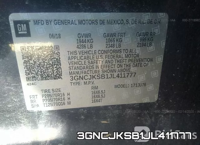 3GNCJKSB1JL411777 фото 10