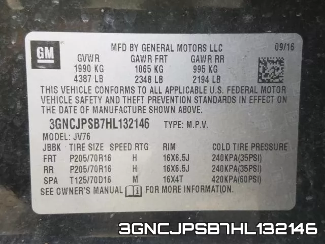 3GNCJPSB7HL132146 фото 2
