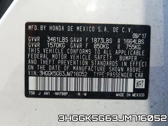 3HGGK5G63JM716052 фото 2