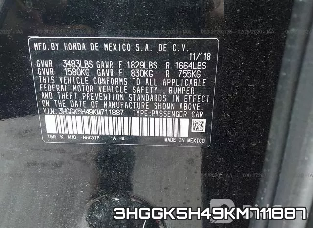 3HGGK5H49KM711887 фото 10
