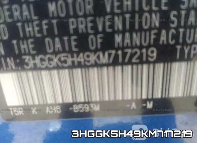 3HGGK5H49KM717219 фото 10
