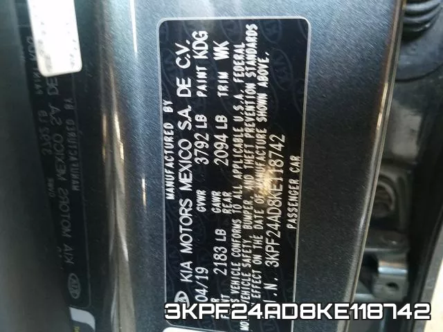 3KPF24AD8KE118742 фото 2