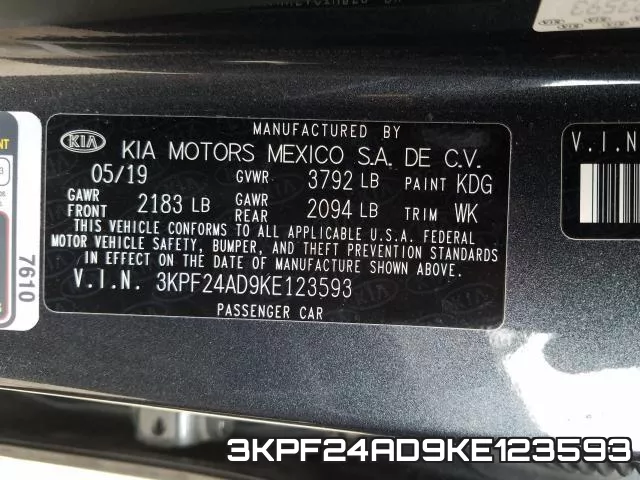 3KPF24AD9KE123593 фото 2