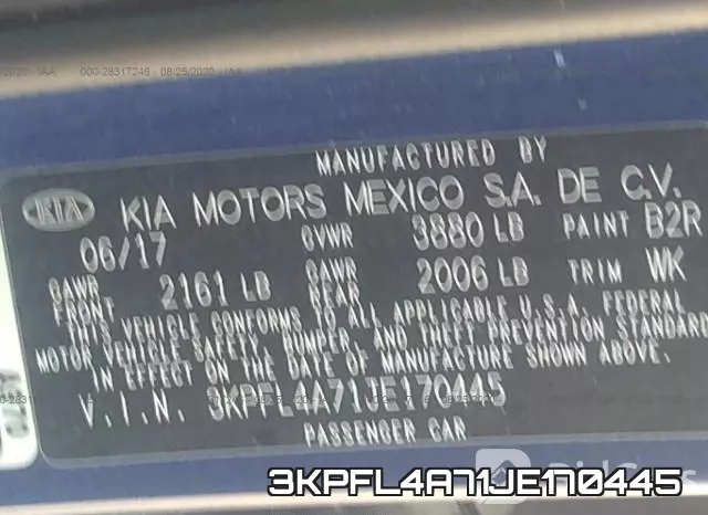 3KPFL4A71JE170445 фото 10