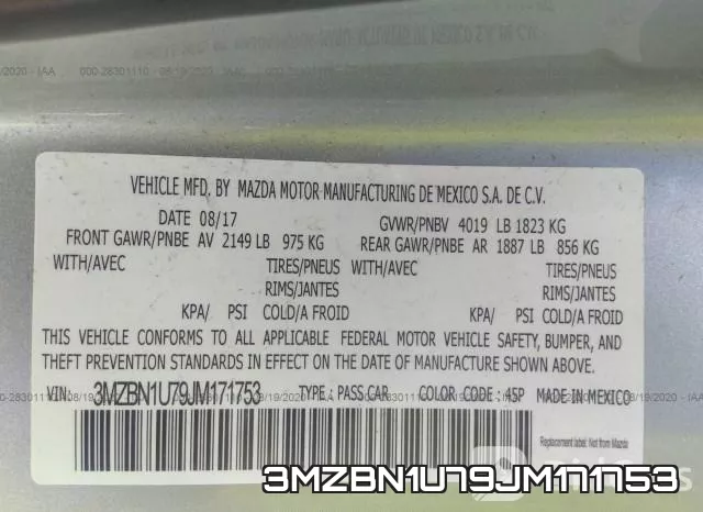 3MZBN1U79JM171753 фото 10