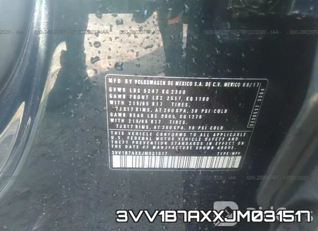 3VV1B7AXXJM031517 фото 10