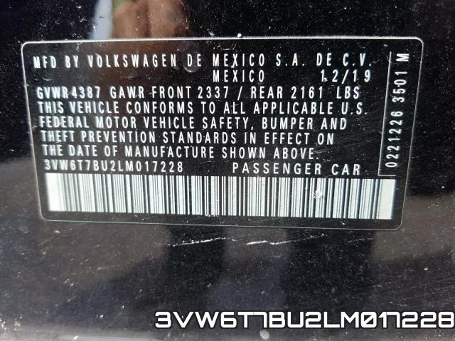 3VW6T7BU2LM017228 фото 2
