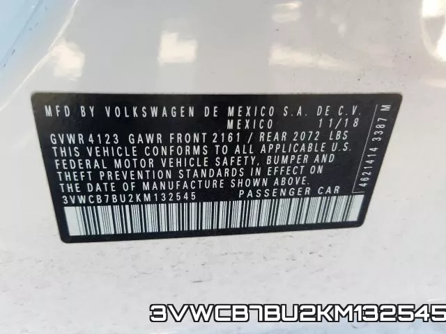 3VWCB7BU2KM132545 фото 2