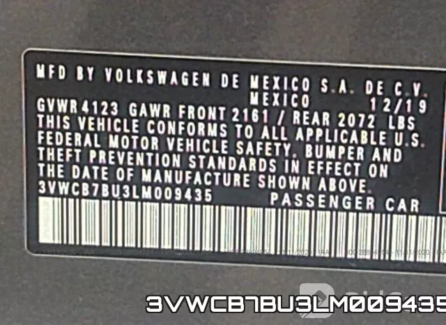 3VWCB7BU3LM009435 фото 10