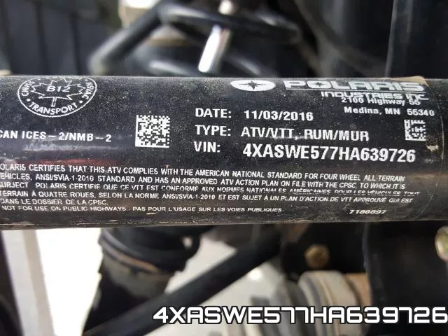 4XASWE577HA639726 фото 2