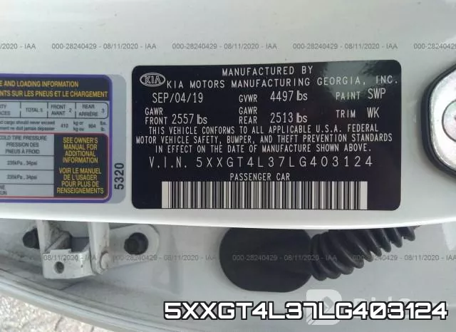 5XXGT4L37LG403124 фото 10
