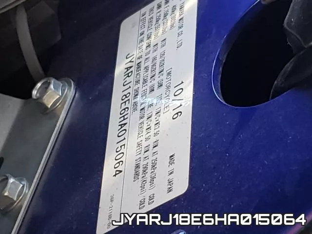 JYARJ18E6HA015064 фото 2