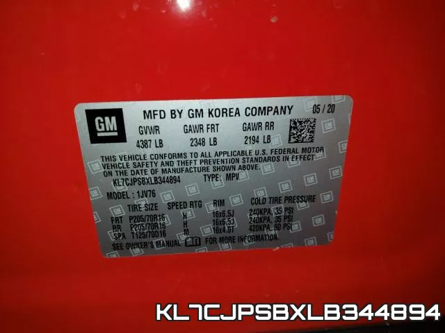 KL7CJPSBXLB344894 фото 2