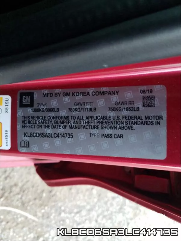 KL8CD6SA3LC414735 фото 2