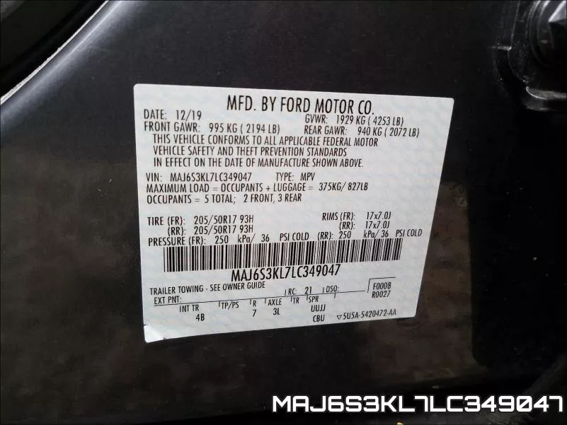 MAJ6S3KL7LC349047 фото 2