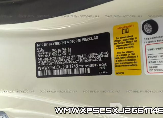 WMWXP5C5XJ2G61748 фото 10