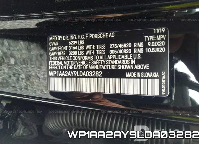 WP1AA2AY9LDA03282 фото 10
