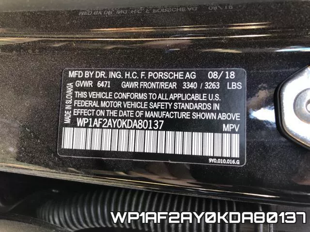 WP1AF2AY0KDA80137 фото 2