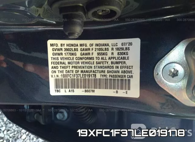 19XFC1F37LE019178 фото 10