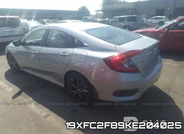 19XFC2F89KE204025 фото 4