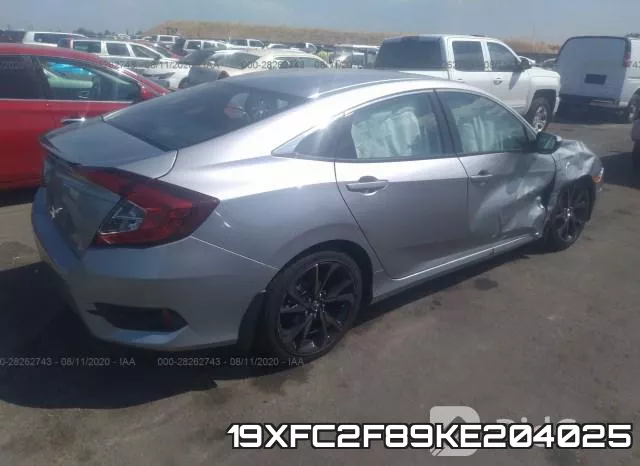 19XFC2F89KE204025 фото 5