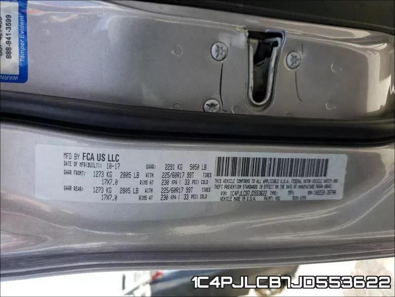1C4PJLCB7JD553622 фото 2