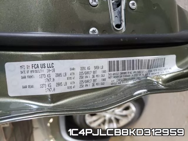 1C4PJLCB8KD312959 фото 2