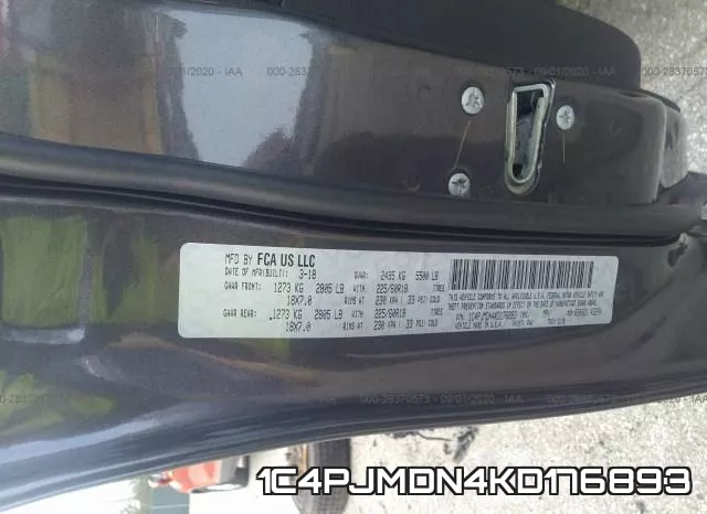 1C4PJMDN4KD176893 фото 10