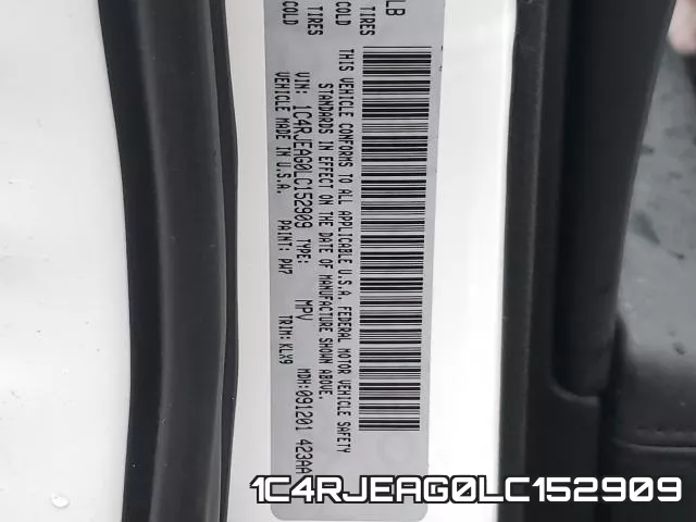 1C4RJEAG0LC152909 фото 2