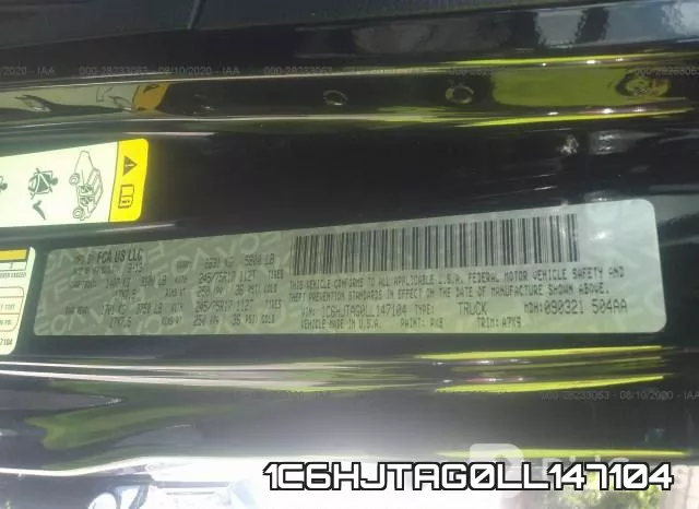 1C6HJTAG0LL147104 фото 10