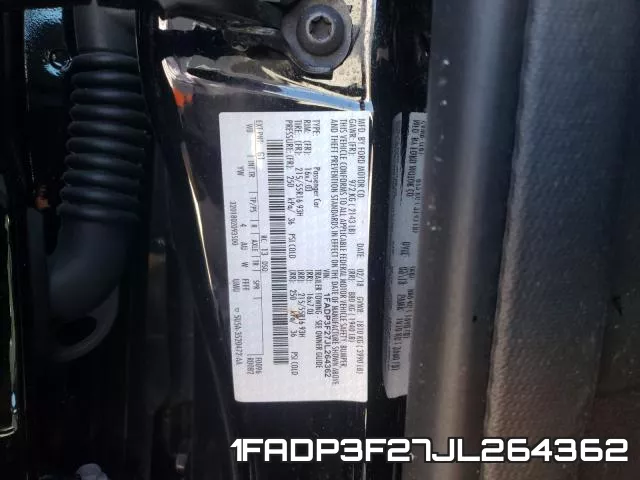 1FADP3F27JL264362 фото 2