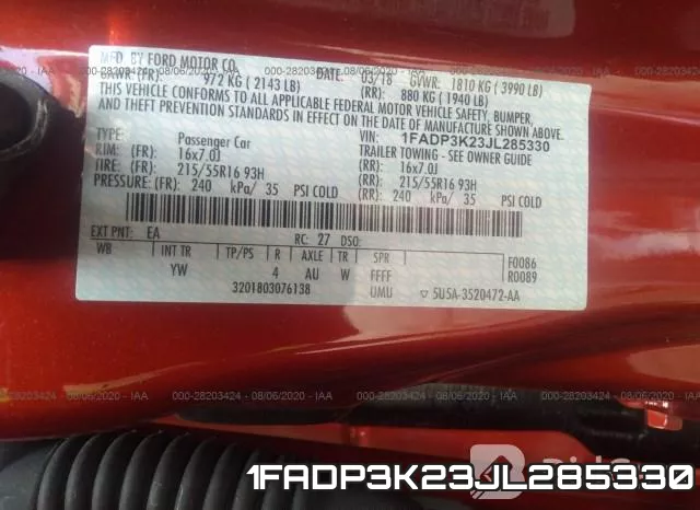 1FADP3K23JL285330 фото 10