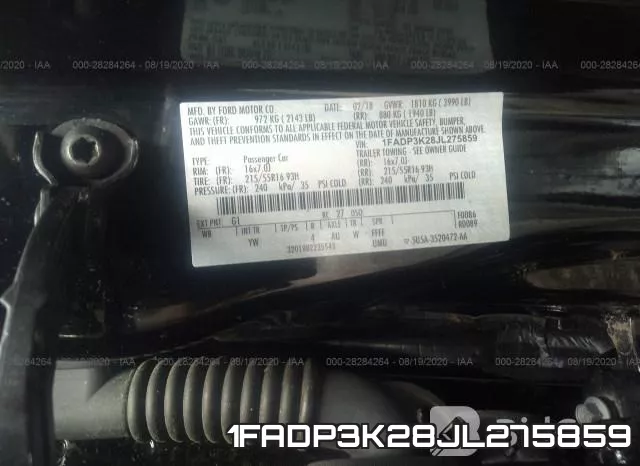 1FADP3K28JL275859 фото 10