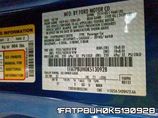1FATP8UH0K5130928 фото 2