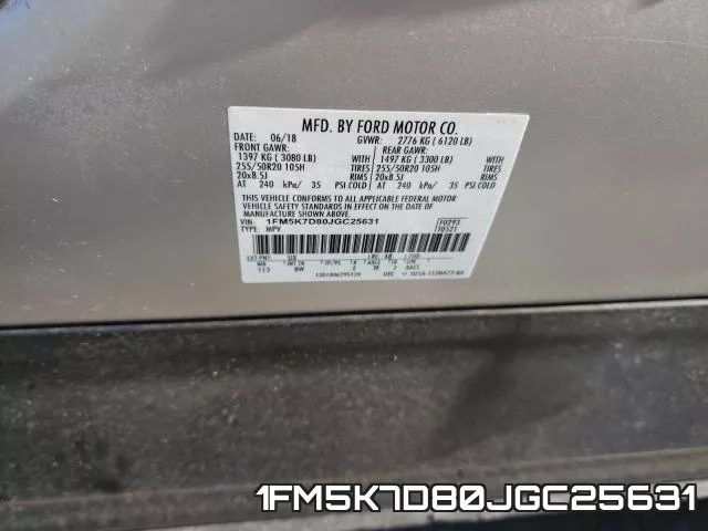 1FM5K7D80JGC25631 фото 2