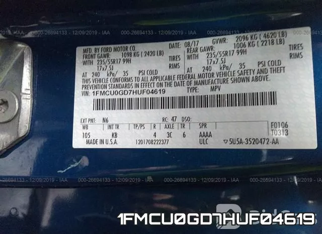 1FMCU0GD7HUF04619 фото 10