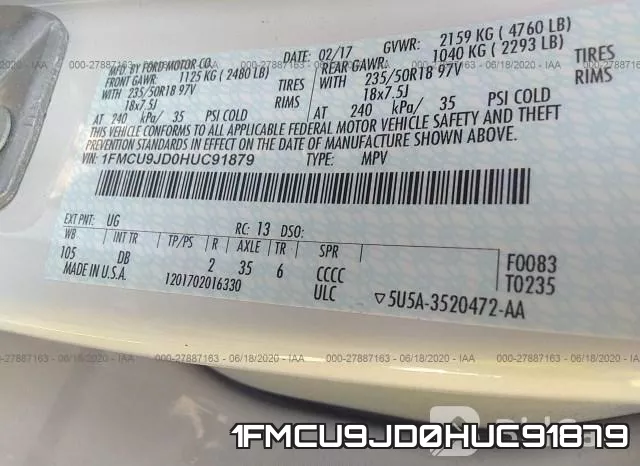 1FMCU9JD0HUC91879 фото 10