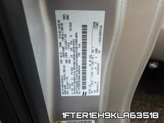1FTER1EH9KLA63518 фото 2