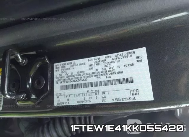 1FTEW1E41KKD55420 фото 10