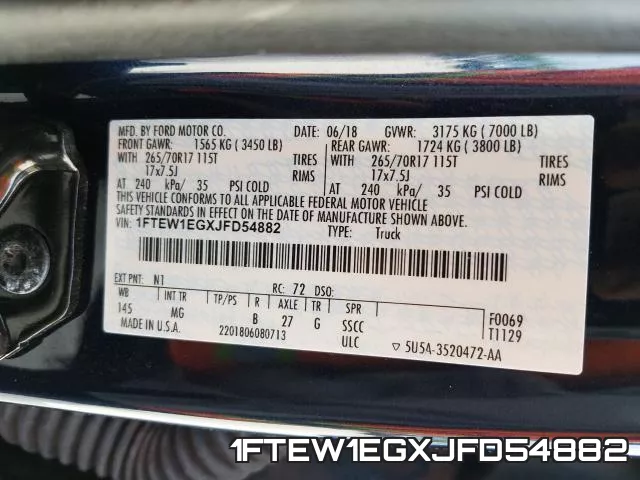 1FTEW1EGXJFD54882 фото 2