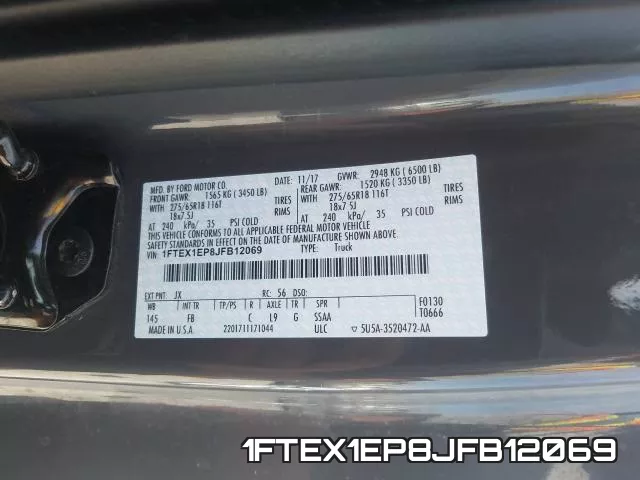 1FTEX1EP8JFB12069 фото 2