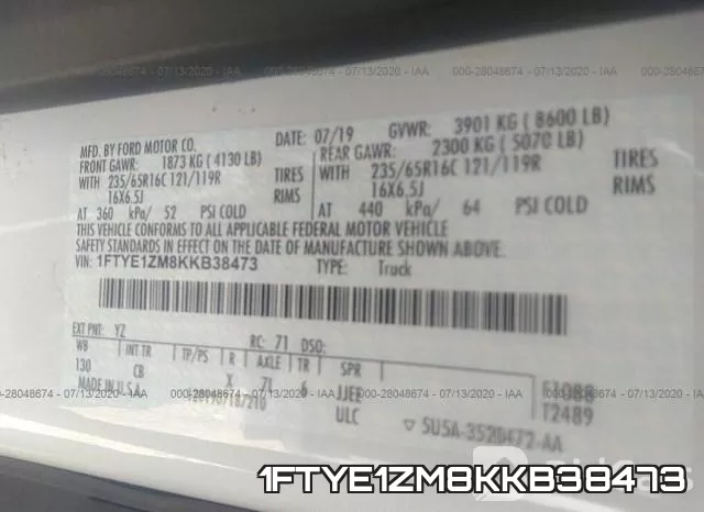 1FTYE1ZM8KKB38473 фото 10