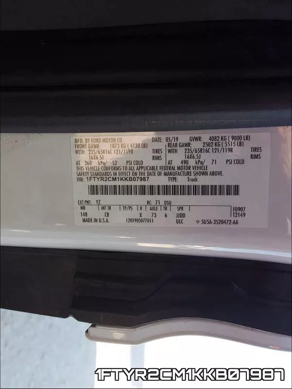 1FTYR2CM1KKB07987 фото 2
