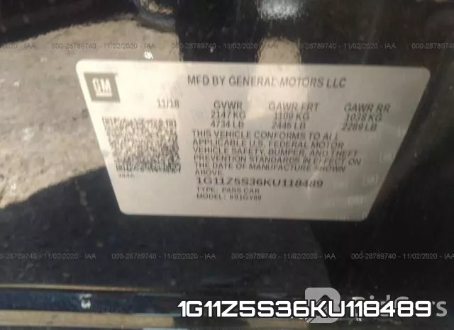 1G11Z5S36KU118489 фото 10
