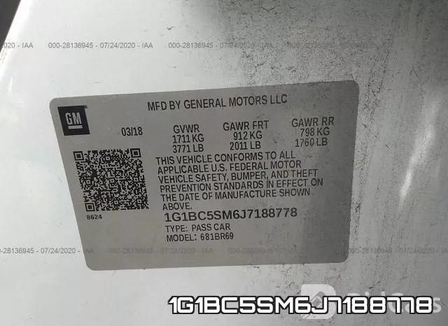 1G1BC5SM6J7188778 фото 10