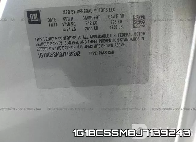 1G1BC5SM8J7139243 фото 10