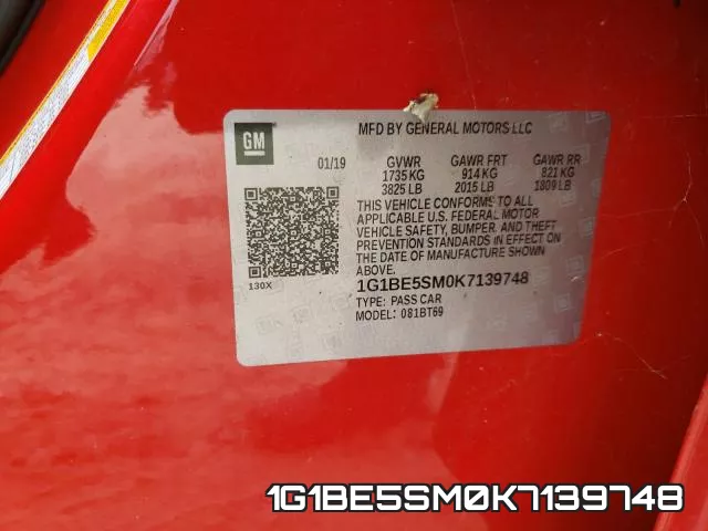 1G1BE5SM0K7139748 фото 2